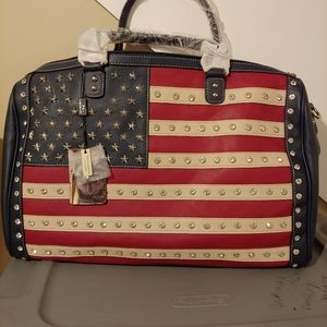 Montana West Large American Flag Duffel Bling